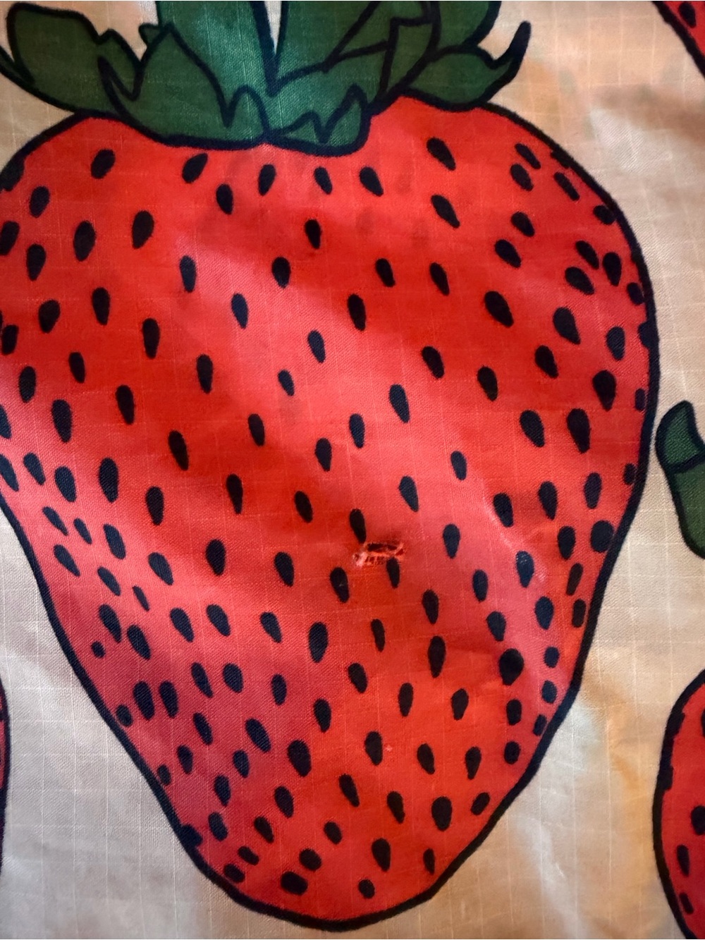 Baggu- Strawberry Print Women's Tote Bag - Red/Pink - Picture 4 of 10